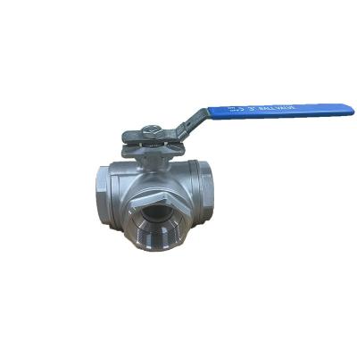 3 Way Stainless Steel Ball Valve with ISO 5211 Mounting Pad